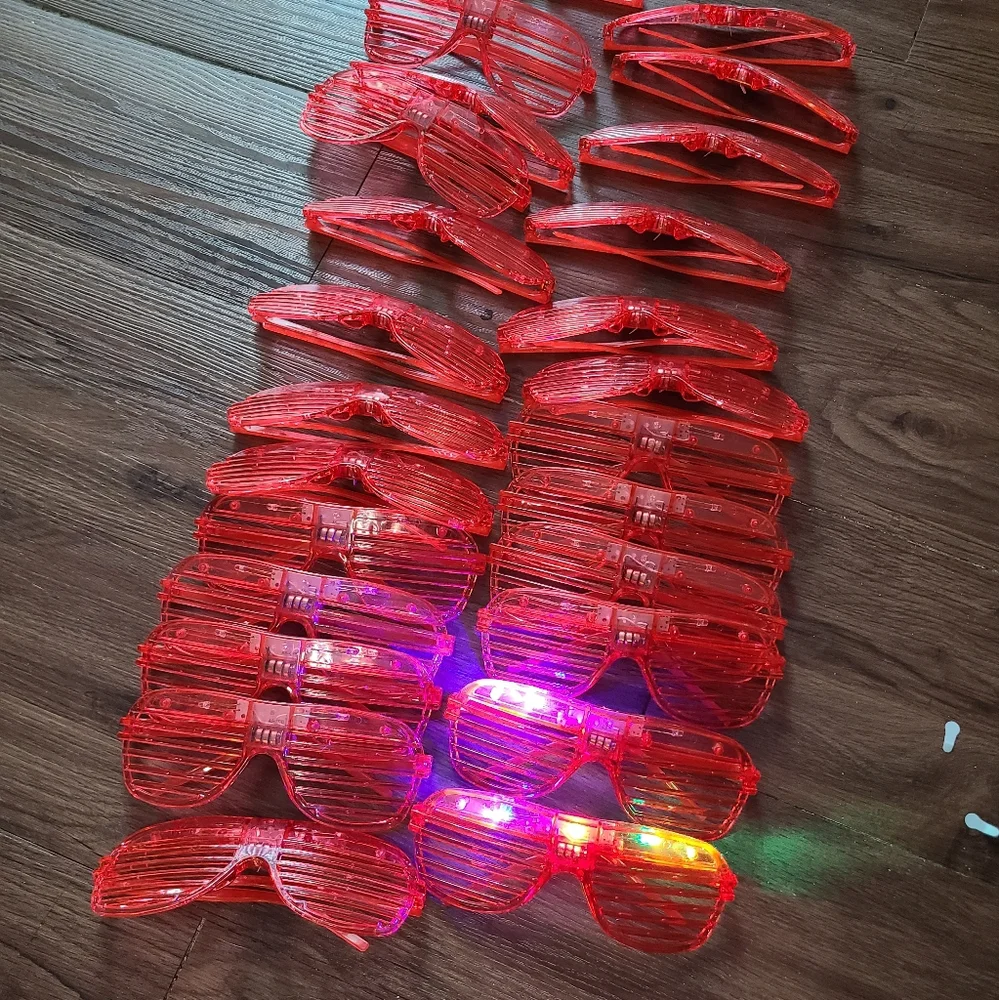 Glow in the Dark LED Eyeglasses ColorsBlinds Lampshade Glasses Christmas birth